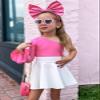Comfyouth Girls Skirts Casual Mini Flare Pleated Skirt with Shorts High Waisted Skater Skirt A Line Skorts White view 2