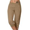 Prime Shopping Online Women's Sweatpants Yoga Lounge Loose Casual Pants Bottom Sweat Pants for Women with Pockets Sports Clothes Athletic Works Capris for Women Khaki L view 1