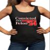 Go All Out X-Large Black Women Fitted Convicted Felon '24 Sleeveless Tank Top T-Shirt view 1