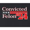 Go All Out X-Large Black Women Fitted Convicted Felon '24 Sleeveless Tank Top T-Shirt view 2