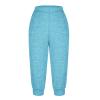 Active Capri Pants for Women Joggers Stretch Lightweight Casual Pant Capri with Drawstring Pockets Hiking Pants Plus Size Sweatpants for Women Sky Blue 2X view 4
