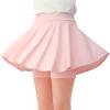Comfyouth Girls Skirts Casual Mini Flare Pleated Skirt with Shorts High Waisted Skater Skirt A Line Skorts Pink view 1