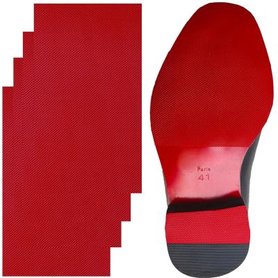 CZBYXA12 Red Bottom Shoe Sole Protector,Sole Guard - Non-Slip Shoe Pads | Compatible with Christian Louboutin Heels | Smooth Surface Traction | Scratch Prevention(10"x4.5" 4Pcs)