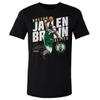 500 LEVEL Jaylen Brown Boston Celtics Shirt - Jaylen Brown Boston Celtics Slant WHT (Black, XXX-Large) view 1