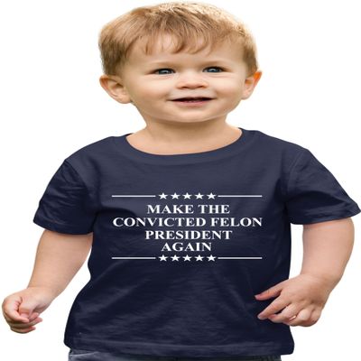 Go All Out 4T Navy Toddler Make The Convicted Felon 2024 Toddler T-Shirt