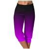 Day Clearance Prime Women's Capri Pants Loose Drawstring High Waisted Sweatpants Lounge Pants Running Gym Short Pants Pockets Womens Capris for Summer Purple 2X view 1