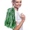 Anderson's Metallic Green and White Foil Textured School Spirit Shakers, Cheerleader Pom Poms, Football Basketball Homecoming Squad, Team, Party, Dance, Club, Performance, Fan Celebration Pack of 10 view 2