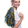 Anderson's Metallic Blue and Gold Foil Textured School Spirit Shakers, Cheerleader Pom Poms, Football, Basketball, Homecoming Squad, Team, Party, Dance, Club, Performance, Fan Celebration Pack of 10 view 2