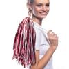 Anderson's Metallic Maroon and White Foil Textured School Spirit Shakers, Cheerleader Pom Poms, Football, Basketball, Homecoming Squad, Team, Party, Dance, Club, Performance, Celebration Pack of 10 view 2