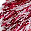 Anderson's Metallic Maroon and White Foil Textured School Spirit Shakers, Cheerleader Pom Poms, Football, Basketball, Homecoming Squad, Team, Party, Dance, Club, Performance, Celebration Pack of 10 view 4