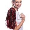 Anderson's Metallic Red and Black Foil Textured School Spirit Shakers, Cheerleader Pom Poms, Football Basketball Homecoming, Squad, Team, Party, Dance, Club, Performance, Fan Celebration Pack of 10 view 2
