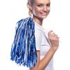 Anderson's Metallic Blue and White Foil Textured School Spirit Shakers, Cheerleader Pom Poms, Football Basketball Homecoming, Squad, Team, Party, Dance, Club, Performance, Fan Celebration Pack of 10 view 2