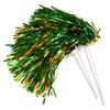 Anderson's Metallic Green and Gold Foil Textured School Spirit Shakers, Cheerleader Pom Poms, Football, Basketball, Homecoming Squad, Team, Party, Dance, Club, Performance, Celebration Pack of 10 view 1
