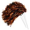 Anderson's Metallic Orange and Black Foil Textured School Spirit Shakers, Cheerleader Pom Poms, Football, Basketball, Homecoming Squad, Team, Party, Dance, Club, Performance, Celebration Pack of 10 view 1
