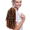 Anderson's Metallic Orange and Black Foil Textured School Spirit Shakers, Cheerleader Pom Poms, Football, Basketball, Homecoming Squad, Team, Party, Dance, Club, Performance, Celebration Pack of 10 view 2