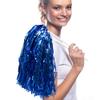 Anderson's Metallic Royal Blue Foil Textured School Spirit Shakers, Cheerleader Pom Poms, Football, Basketball, Homecoming, Squad, Team, Party, Dance, Club, Performance, Fan Celebration Pack of 10 view 2