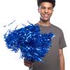 Anderson's Metallic Royal Blue Foil Textured School Spirit Shakers, Cheerleader Pom Poms, Football, Basketball, Homecoming, Squad, Team, Party, Dance, Club, Performance, Fan Celebration Pack of 10 view 4