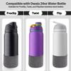 2PCS Silicone Water Bottle Boot for Owala 14/16oz 24oz 32oz 40oz,Anti-Slip Protective Sleeve Bottom Bumper Protector for FreeSip, Twist, and Flip Water Bottles (Glitter Black, 24oz) view 2