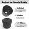 2PCS Silicone Water Bottle Boot for Owala 14/16oz 24oz 32oz 40oz,Anti-Slip Protective Sleeve Bottom Bumper Protector for FreeSip, Twist, and Flip Water Bottles (Glitter Black, 24oz) view 3