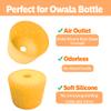 2PCS Silicone Water Bottle Boot for Owala 14/16oz 24oz 32oz 40oz,Anti-Slip Protective Sleeve Bottom Bumper Protector for FreeSip, Twist, and Flip Water Bottles (Clear Glitter Yellow, 40oz) view 2
