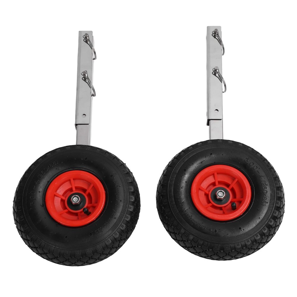 Leapiture 2Pcs Folding Boat Launching Wheel Retractable Boat Launch Wheel Marine Launching Wheel for Watercraft Transportation