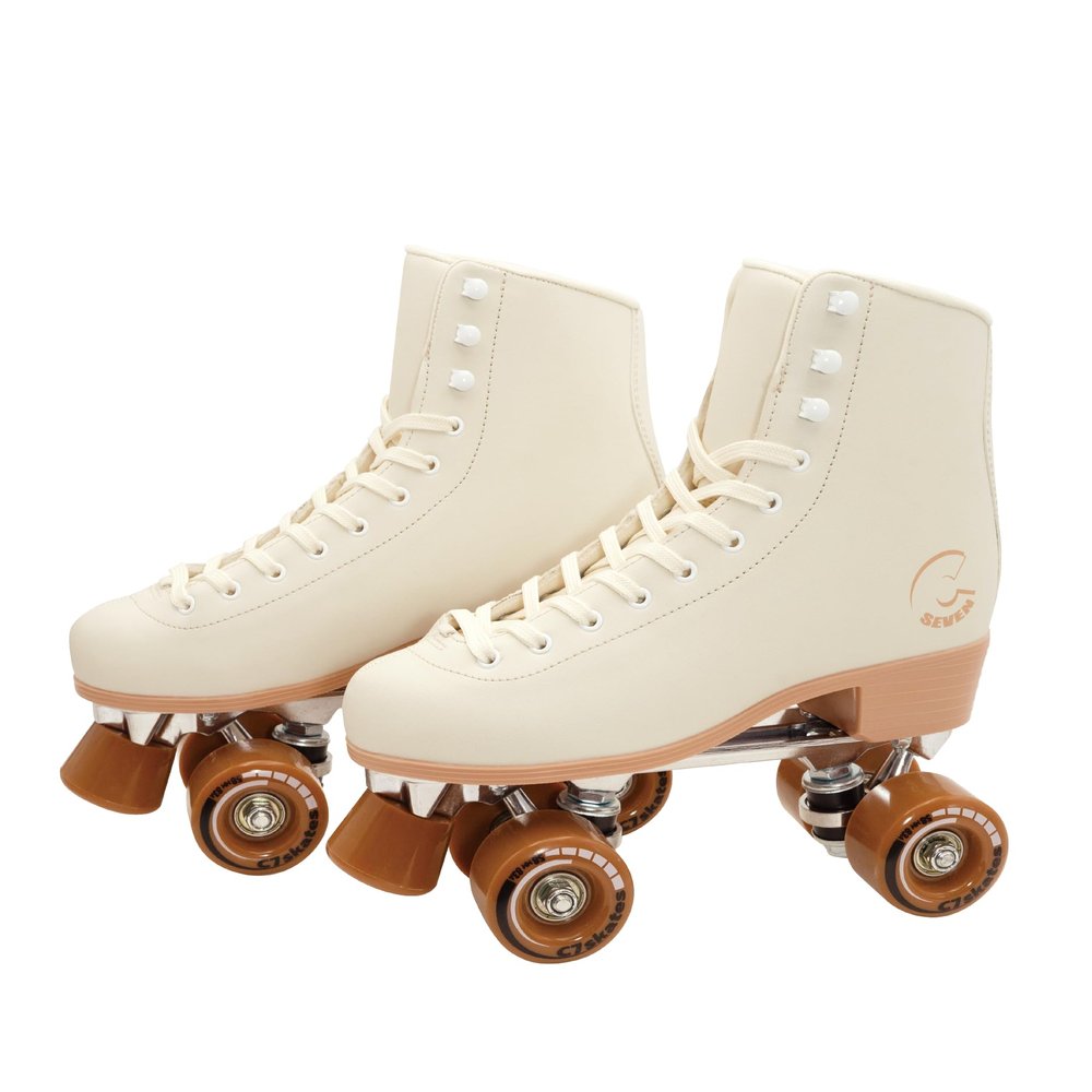 C SEVEN C7skates Cute Roller Skates for Girls and Adults (Vanilla Ice Cream, Women's 8 / Men's 7)