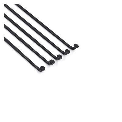 XBLYDXS 12PCS Light Pillar for Bicycle Flat Spokes J-Bend Blade 210-302mm Length Stainless Steel for Road for MTB Bike(J-Bend 300mm)