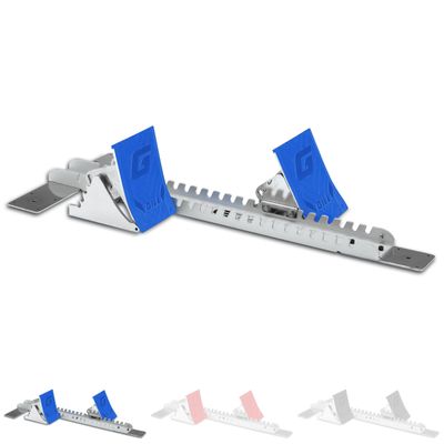 Gill Athletics G2 Track Starting Block Blue Pedals - Starting Blocks Track and Field, Running Blocks for Track Athletes, Track and Field Equipment