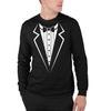 Veracco Tuxedo Long Sleeve Shirts for Men Women  Funny Tuxedos Mens Graphic Tees Black Suit Funny Cotton Unisex Costume view 1