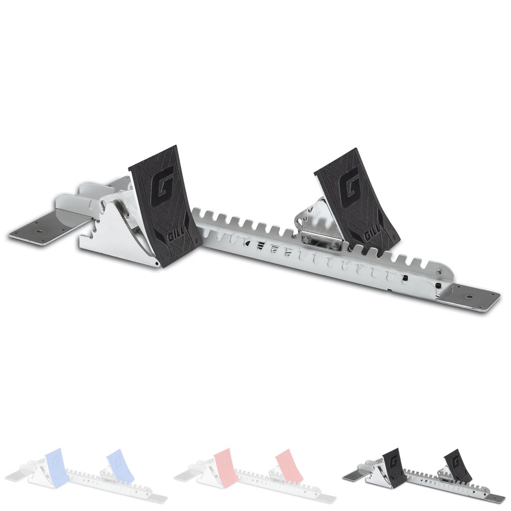 Gill Athletics G2 Track Starting Block Black Pedals - Starting Blocks Track and Field, Running Blocks for Track Athletes, Track and Field Equipment