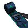 Barry.Wang Christmas Ties for Men Necktie Festival Tie Sets Xmas Tree Snowflakes Handkerchief Cufflinks Party Holiday view 4