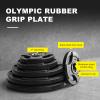 LIONSCOOL 2-Inch Rubber Olympic Grip Weight Plates for Strength Training, Weightlifting, Solid Cast Iron Plate for Barbell in Single/Pair/Set for Home & Gym (2.5-45LB), One Year Warranty (85LB SET) view 3