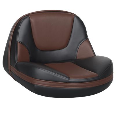 ERGOSEAT Lean Pro Casting Fishing Boat Seat High Back Bass Boat Seat, Black/Brown
