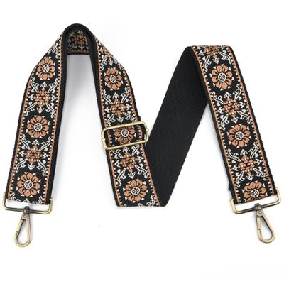 LVYOUME Purse Strap Brushed Brass Hardware 2" Wide Replacement Crossbody Straps Adjustable Shoulder Strap Extra Long Bag Strap for Crossbody Handbags