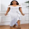 2026 Evening Gowns for Women Formal Wedding Dresses Ruffle College Mermaid Prom Bride White Dress view 3