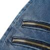Maiyifu-GJ Men's Ripped Distressed Biker Jeans Slim Fit Stretch Hip Hop Denim Pants Fashion Tapered Leg Zipper Jeans Pants (Blue,Small) view 4