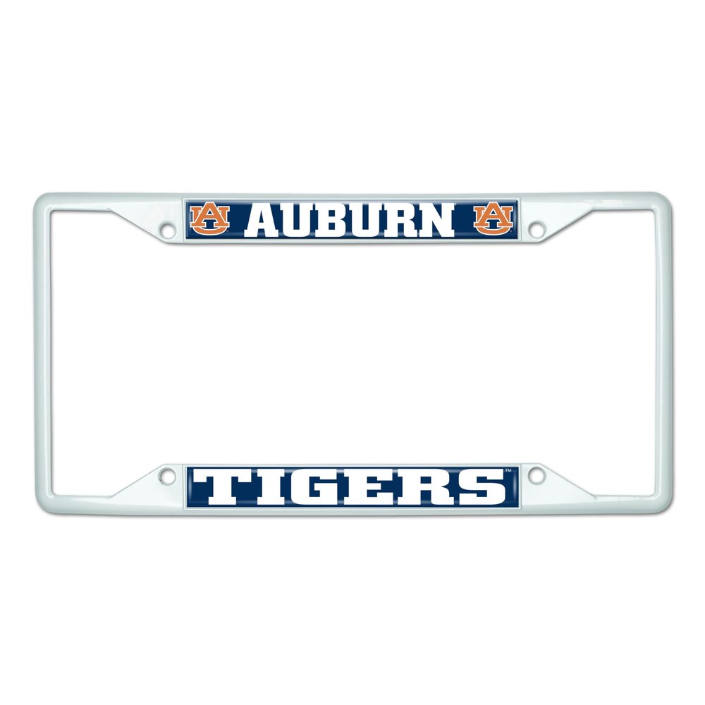 FANMATS 43522 Auburn University Tigers License Plate Frame - White  Easy Installation on Truck, SUV, Car - Ideal Gift for Die Hard NCAA Fan