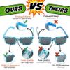 kilofly 2pc 8-Bit Pixel UV Protect Gamer Sunglasses Adult Kids Party Favors view 3
