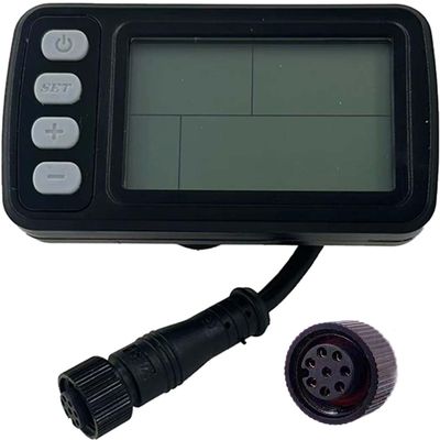 NULKOMMA C300 C302 Electric Bicycle LCD Display Meter Ebike Display Screen 36V 48V Electric Bike Computer Waterproof E-Bike LCD Display Meter Conversion Accessories Plug (8 pins Female Plug)