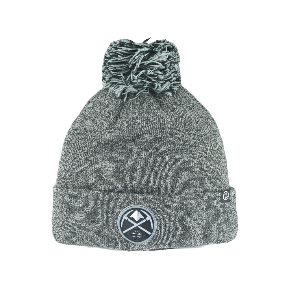 Denver Nuggets NBA Officially Licensed Beanie Pom Nimbus Grayscale