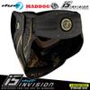 Maddog Dye i5 Thermal Dual-Pane Anti-Fog Lens Paintball Airsoft Mask Goggle System Combo with Microfiber Storage Bag | High Performance Safety Certified Protection - Onyx Gold 2.0 - Black/Gold view 4