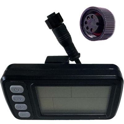 NULKOMMA C300 C302 Electric Bicycle LCD Display Meter Ebike Display Screen 36V 48V Electric Bike Computer Waterproof E-Bike LCD Display Meter Conversion Accessories Plug (5 pins Female Plug)