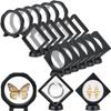 3D Floating Display Case, Transparent Film Jewely Storage Box, Black Challenge Coin Display Holder Stand for Antique Challenge Coins Medals Jewelry Shells Gems Minerals Rocks Specimen Pins (18Pcs) view 1