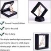 3D Floating Display Case, Transparent Film Jewely Storage Box, Black Challenge Coin Display Holder Stand for Antique Challenge Coins Medals Jewelry Shells Gems Minerals Rocks Specimen Pins (18Pcs) view 3