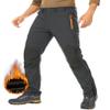 yanpipe Men's Hiking Tactical Pants Lightweight Snow Ski Outdoor Waterproof Softshell Windproof Winter Fleece Lined Cargo (Grey, 32) view 1
