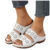Women's Sandals Outdoor Womens Wedge Sandals Dressy Sandal Rubber Sole Comfortable Walking Casual Slip on Summer Shoes(White10) view 3
