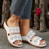 Women's Sandals Outdoor Womens Wedge Sandals Dressy Sandal Rubber Sole Comfortable Walking Casual Slip on Summer Shoes(White10) view 4