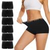 Desanlapi Womens Boyshorts Underwear Cotton Boxer Briefs Full Coverage Soft Stretch boxer Shorts for Women 6 Packs BL-M view 1