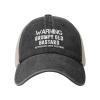 Warning Grumpys Old Bastards Approachs with Caution Funny Gifts Cowboy Hat Men Mesh Baseball Cap Women Sun Hat Black view 1
