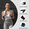 JORICY Adjustable Ankle Weights for Women Men,Weighted Pilates Wrist Weights Set of 2(1Lb Each) Silicone Arm & Leg Weights for Strength Training Walking Swimming Home Gym Physical Therapy Black view 2